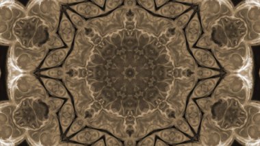 Soyut boya fırça mürekkep patlayabilir formanın düzgün kavramı simetrik desen süs dekoratif Kaleidoscope hareketi geometrik daire ve yıldız şekiller