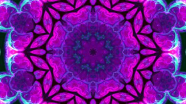 Soyut boya fırça mürekkep patlayabilir formanın düzgün kavramı simetrik desen süs dekoratif Kaleidoscope hareketi geometrik daire ve yıldız şekiller