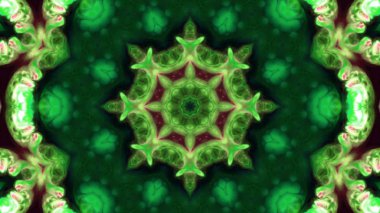 Soyut boya fırça mürekkep patlayabilir formanın düzgün kavramı simetrik desen süs dekoratif Kaleidoscope hareketi geometrik daire ve yıldız şekiller