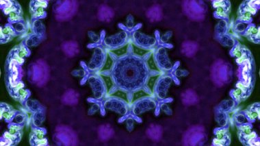 Soyut boya fırça mürekkep patlayabilir formanın düzgün kavramı simetrik desen süs dekoratif Kaleidoscope hareketi geometrik daire ve yıldız şekiller