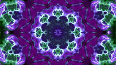 Soyut boya fırça mürekkep patlayabilir formanın düzgün kavramı simetrik desen süs dekoratif Kaleidoscope hareketi geometrik daire ve yıldız şekiller