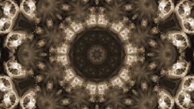 Soyut boya fırça mürekkep patlayabilir formanın düzgün kavramı simetrik desen süs dekoratif Kaleidoscope hareketi geometrik daire ve yıldız şekiller