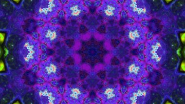 Soyut boya fırça mürekkep patlayabilir formanın düzgün kavramı simetrik desen süs dekoratif Kaleidoscope hareketi geometrik daire ve yıldız şekiller