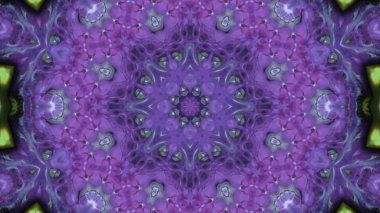 Soyut boya fırça mürekkep patlayabilir formanın düzgün kavramı simetrik desen süs dekoratif Kaleidoscope hareketi geometrik daire ve yıldız şekiller