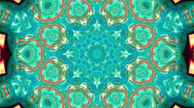 Soyut boya fırça mürekkep patlayabilir formanın düzgün kavramı simetrik desen süs dekoratif Kaleidoscope hareketi geometrik daire ve yıldız şekiller