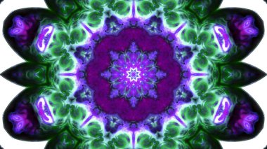 Soyut boya fırça mürekkep patlayabilir formanın düzgün kavramı simetrik desen süs dekoratif Kaleidoscope hareketi geometrik daire ve yıldız şekiller