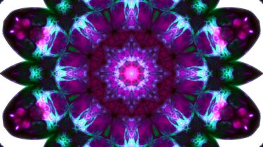 Soyut boya fırça mürekkep patlayabilir formanın düzgün kavramı simetrik desen süs dekoratif Kaleidoscope hareketi geometrik daire ve yıldız şekiller