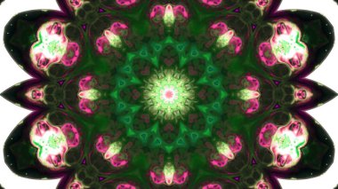 Soyut boya fırça mürekkep patlayabilir formanın düzgün kavramı simetrik desen süs dekoratif Kaleidoscope hareketi geometrik daire ve yıldız şekiller