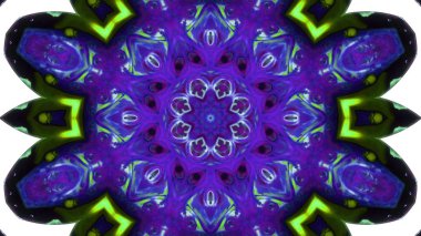 Soyut boya fırça mürekkep patlayabilir formanın düzgün kavramı simetrik desen süs dekoratif Kaleidoscope hareketi geometrik daire ve yıldız şekiller