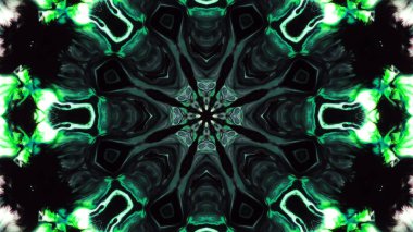 Soyut boya fırça mürekkep patlayabilir formanın düzgün kavramı simetrik desen süs dekoratif Kaleidoscope hareketi geometrik daire ve yıldız şekiller