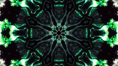 Soyut boya fırça mürekkep patlayabilir formanın düzgün kavramı simetrik desen süs dekoratif Kaleidoscope hareketi geometrik daire ve yıldız şekiller