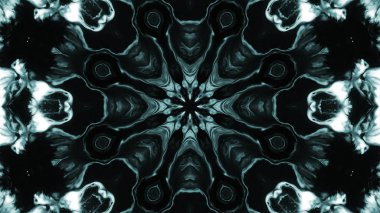 Soyut boya fırça mürekkep patlayabilir formanın düzgün kavramı simetrik desen süs dekoratif Kaleidoscope hareketi geometrik daire ve yıldız şekiller