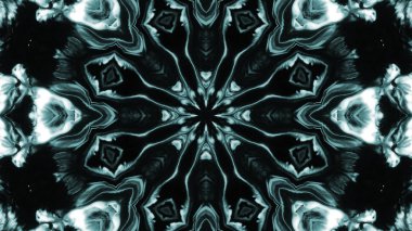 Soyut boya fırça mürekkep patlayabilir formanın düzgün kavramı simetrik desen süs dekoratif Kaleidoscope hareketi geometrik daire ve yıldız şekiller