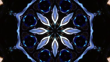 Soyut boya fırça mürekkep patlayabilir formanın düzgün kavramı simetrik desen süs dekoratif Kaleidoscope hareketi geometrik daire ve yıldız şekiller