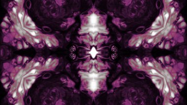 Soyut boya fırça mürekkep patlayabilir formanın düzgün kavramı simetrik desen süs dekoratif Kaleidoscope hareketi geometrik daire ve yıldız şekiller