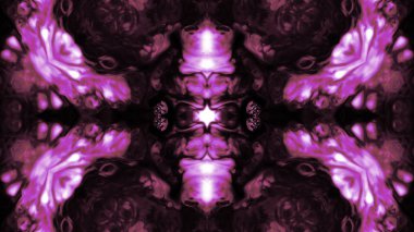 Soyut boya fırça mürekkep patlayabilir formanın düzgün kavramı simetrik desen süs dekoratif Kaleidoscope hareketi geometrik daire ve yıldız şekiller