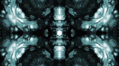 Soyut boya fırça mürekkep patlayabilir formanın düzgün kavramı simetrik desen süs dekoratif Kaleidoscope hareketi geometrik daire ve yıldız şekiller