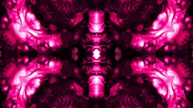 Soyut boya fırça mürekkep patlayabilir formanın düzgün kavramı simetrik desen süs dekoratif Kaleidoscope hareketi geometrik daire ve yıldız şekiller