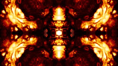 Soyut boya fırça mürekkep patlayabilir formanın düzgün kavramı simetrik desen süs dekoratif Kaleidoscope hareketi geometrik daire ve yıldız şekiller