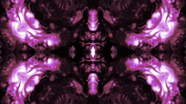 Soyut boya fırça mürekkep patlayabilir formanın düzgün kavramı simetrik desen süs dekoratif Kaleidoscope hareketi geometrik daire ve yıldız şekiller