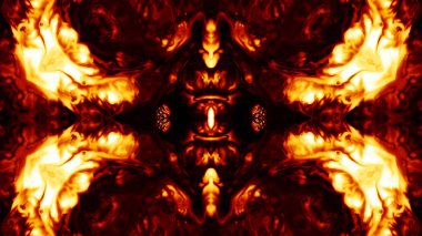 Soyut boya fırça mürekkep patlayabilir formanın düzgün kavramı simetrik desen süs dekoratif Kaleidoscope hareketi geometrik daire ve yıldız şekiller