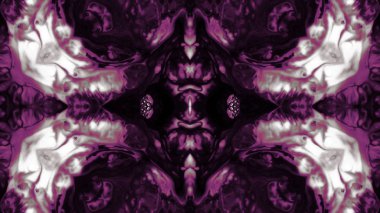 Soyut boya fırça mürekkep patlayabilir formanın düzgün kavramı simetrik desen süs dekoratif Kaleidoscope hareketi geometrik daire ve yıldız şekiller