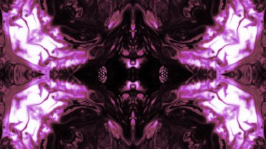 Soyut boya fırça mürekkep patlayabilir formanın düzgün kavramı simetrik desen süs dekoratif Kaleidoscope hareketi geometrik daire ve yıldız şekiller