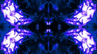 Soyut boya fırça mürekkep patlayabilir formanın düzgün kavramı simetrik desen süs dekoratif Kaleidoscope hareketi geometrik daire ve yıldız şekiller