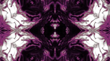 Soyut boya fırça mürekkep patlayabilir formanın düzgün kavramı simetrik desen süs dekoratif Kaleidoscope hareketi geometrik daire ve yıldız şekiller