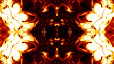 Soyut boya fırça mürekkep patlayabilir formanın düzgün kavramı simetrik desen süs dekoratif Kaleidoscope hareketi geometrik daire ve yıldız şekiller