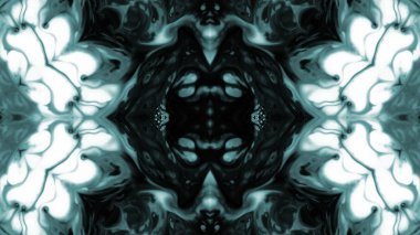 Soyut boya fırça mürekkep patlayabilir formanın düzgün kavramı simetrik desen süs dekoratif Kaleidoscope hareketi geometrik daire ve yıldız şekiller