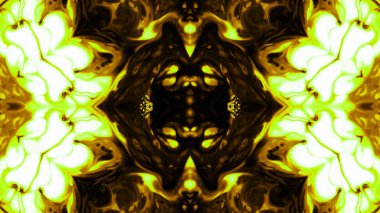 Soyut boya fırça mürekkep patlayabilir formanın düzgün kavramı simetrik desen süs dekoratif Kaleidoscope hareketi geometrik daire ve yıldız şekiller