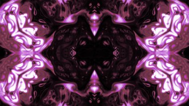 Soyut boya fırça mürekkep patlayabilir formanın düzgün kavramı simetrik desen süs dekoratif Kaleidoscope hareketi geometrik daire ve yıldız şekiller