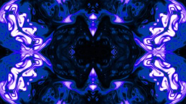 Soyut boya fırça mürekkep patlayabilir formanın düzgün kavramı simetrik desen süs dekoratif Kaleidoscope hareketi geometrik daire ve yıldız şekiller