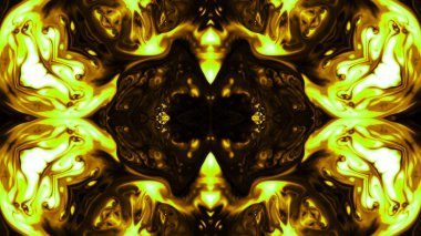 Soyut boya fırça mürekkep patlayabilir formanın düzgün kavramı simetrik desen süs dekoratif Kaleidoscope hareketi geometrik daire ve yıldız şekiller