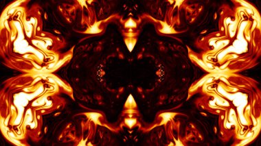 Soyut boya fırça mürekkep patlayabilir formanın düzgün kavramı simetrik desen süs dekoratif Kaleidoscope hareketi geometrik daire ve yıldız şekiller