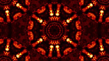 Soyut boya fırça mürekkep patlayabilir formanın düzgün kavramı simetrik desen süs dekoratif Kaleidoscope hareketi geometrik daire ve yıldız şekiller