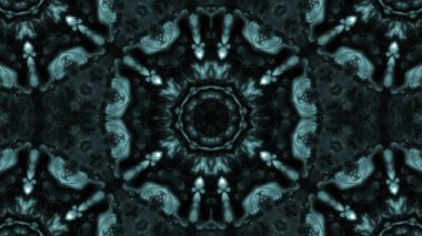 Soyut boya fırça mürekkep patlayabilir formanın düzgün kavramı simetrik desen süs dekoratif Kaleidoscope hareketi geometrik daire ve yıldız şekiller