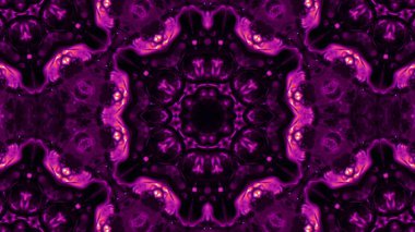 Soyut boya fırça mürekkep patlayabilir formanın düzgün kavramı simetrik desen süs dekoratif Kaleidoscope hareketi geometrik daire ve yıldız şekiller