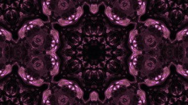 Soyut boya fırça mürekkep patlayabilir formanın düzgün kavramı simetrik desen süs dekoratif Kaleidoscope hareketi geometrik daire ve yıldız şekiller