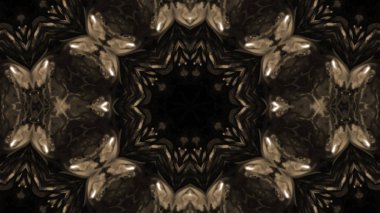 Soyut boya fırça mürekkep patlayabilir formanın düzgün kavramı simetrik desen süs dekoratif Kaleidoscope hareketi geometrik daire ve yıldız şekiller