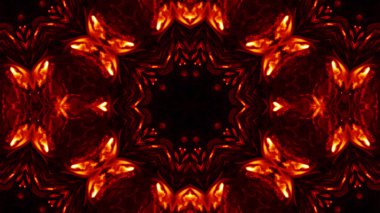 Soyut boya fırça mürekkep patlayabilir formanın düzgün kavramı simetrik desen süs dekoratif Kaleidoscope hareketi geometrik daire ve yıldız şekiller