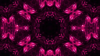 Soyut boya fırça mürekkep patlayabilir formanın düzgün kavramı simetrik desen süs dekoratif Kaleidoscope hareketi geometrik daire ve yıldız şekiller