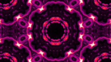 Soyut boya fırça mürekkep patlayabilir formanın düzgün kavramı simetrik desen süs dekoratif Kaleidoscope hareketi geometrik daire ve yıldız şekiller