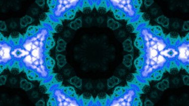 Soyut boya fırça mürekkep patlayabilir formanın düzgün kavramı simetrik desen süs dekoratif Kaleidoscope hareketi geometrik daire ve yıldız şekiller