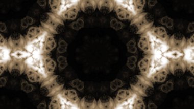 Soyut boya fırça mürekkep patlayabilir formanın düzgün kavramı simetrik desen süs dekoratif Kaleidoscope hareketi geometrik daire ve yıldız şekiller