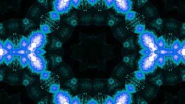 Soyut boya fırça mürekkep patlayabilir formanın düzgün kavramı simetrik desen süs dekoratif Kaleidoscope hareketi geometrik daire ve yıldız şekiller