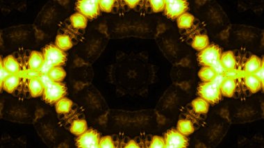 Soyut boya fırça mürekkep patlayabilir formanın düzgün kavramı simetrik desen süs dekoratif Kaleidoscope hareketi geometrik daire ve yıldız şekiller