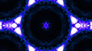 Soyut boya fırça mürekkep patlayabilir formanın düzgün kavramı simetrik desen süs dekoratif Kaleidoscope hareketi geometrik daire ve yıldız şekiller