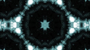 Soyut boya fırça mürekkep patlayabilir formanın düzgün kavramı simetrik desen süs dekoratif Kaleidoscope hareketi geometrik daire ve yıldız şekiller